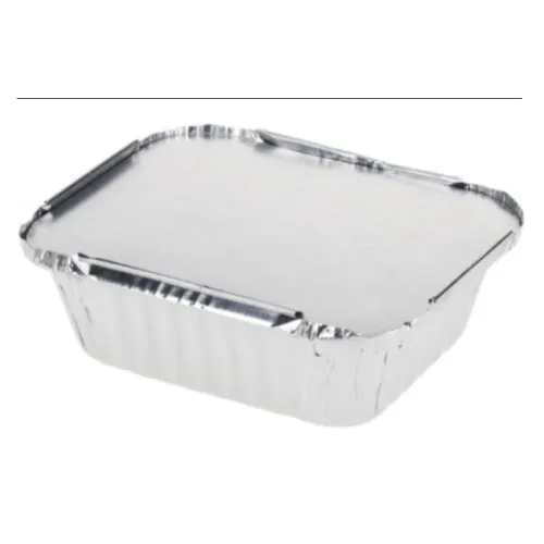 Aluminium ovenschaal met deksel 14.5x12x4.5 cm 8 stuks